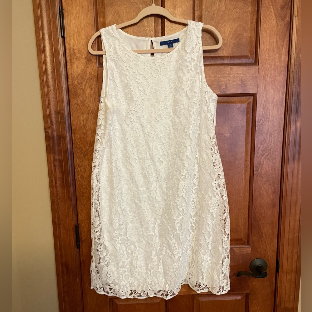 White lace dress bridal shower